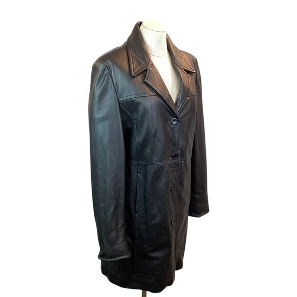 Leather Limited Genuine Leather Jacket Womens Large Black Thermolite Insulation - Picture 7 of 16